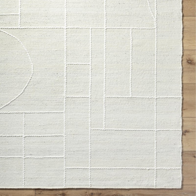 Giovani Casual Solid Color Wool Area Rug