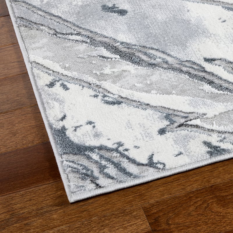 Everloom Laura Marble Chic Abstract Area Rug