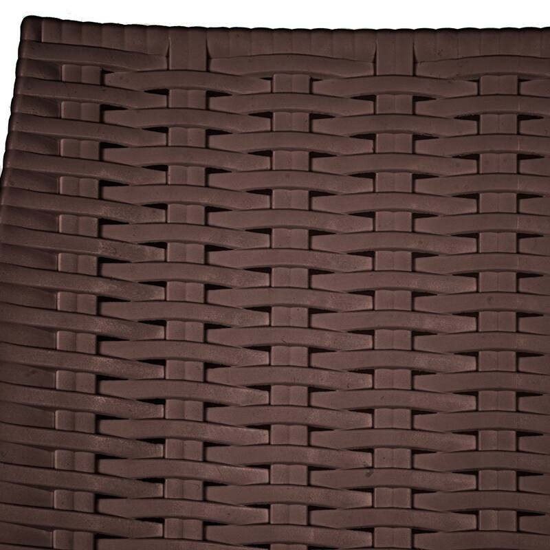 Kent Modern Outdoor Stackable Rattan Style Patio Dining Chair in Weave Design Side Armchair - 35" Height