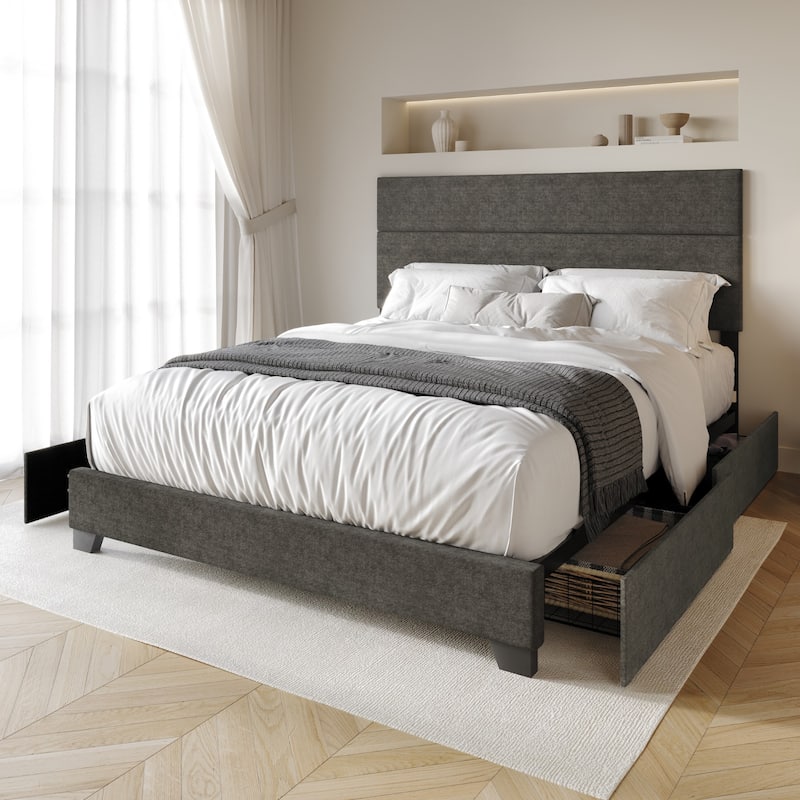 Clayfell Clayfell Kapaa Upholstered Storage Platform Bed