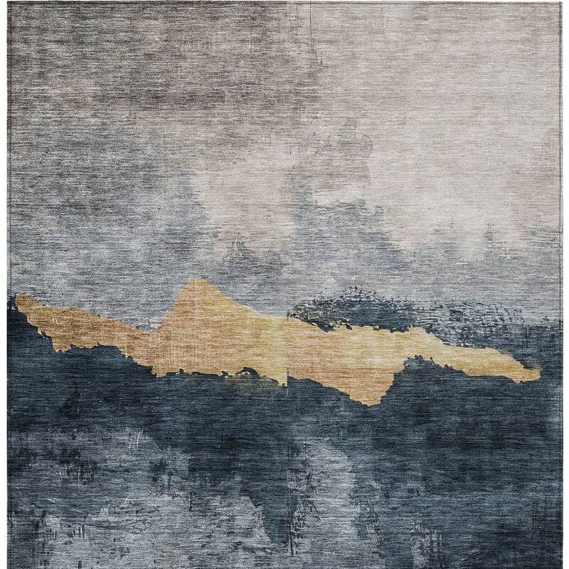 HomeRoots Abstract Transitional Rectangle Outdoor Rug