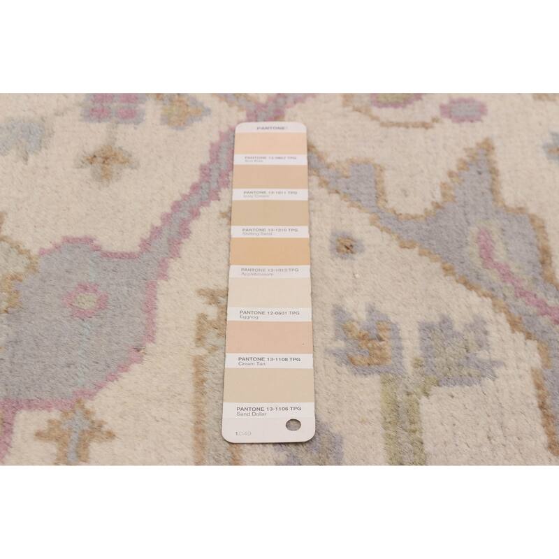 ECARPETGALLERY Hand-knotted Royal Oushak Cream Wool Rug - 6'0 x 6'0