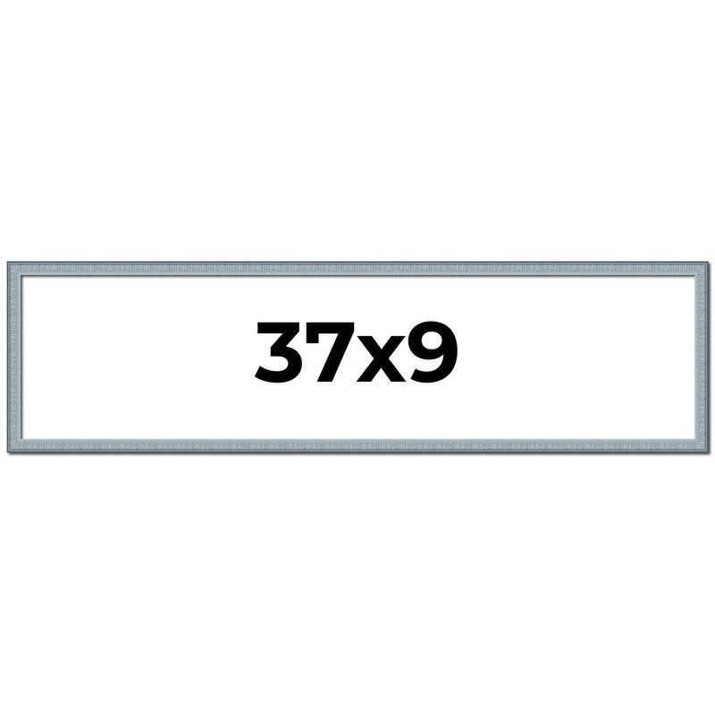 37x9 Frame Rustic Sky Blue Solid Wood Picture Frame | 0.75 Inch