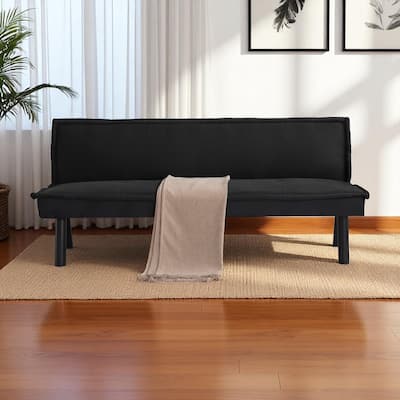 KISRAIS 64.6" Wide Adjustable Upholstered Futon Sleeper Sofa Bed