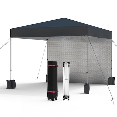 10x10 Pop Up Canopy Tent with 1 Removable Sidewall