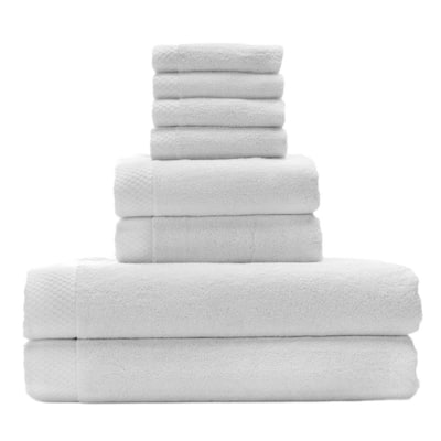BedVoyage Luxury viscose from Bamboo Cotton Towel Set 8pc - 8 Piece Set