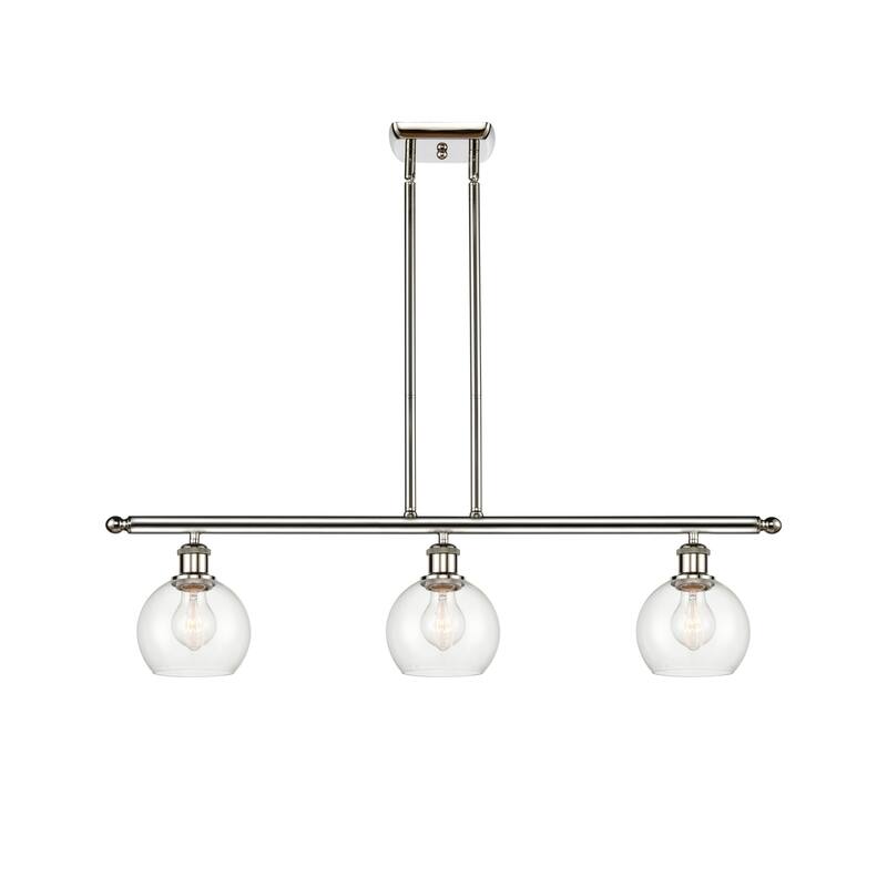 Innovations Lighting 516-3I-9-36 Athens Linear Athens 3 Light 36" Wide - Polished Nickel / Clear