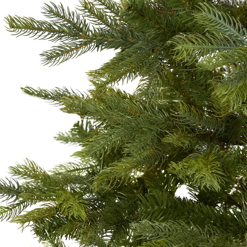7ft. Spruce Artificial Christmas Tree with 931 Branches - Classic Full-Bodied Seasonal Holiday X-Mas Display