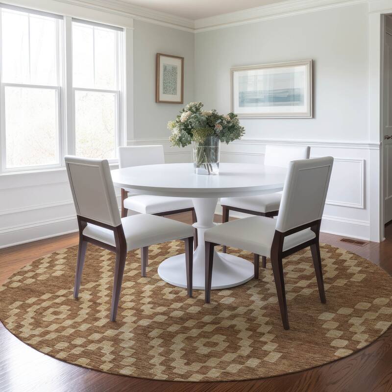 Machine Washable Indoor/ Outdoor Chantille Boho Moroccan Rug