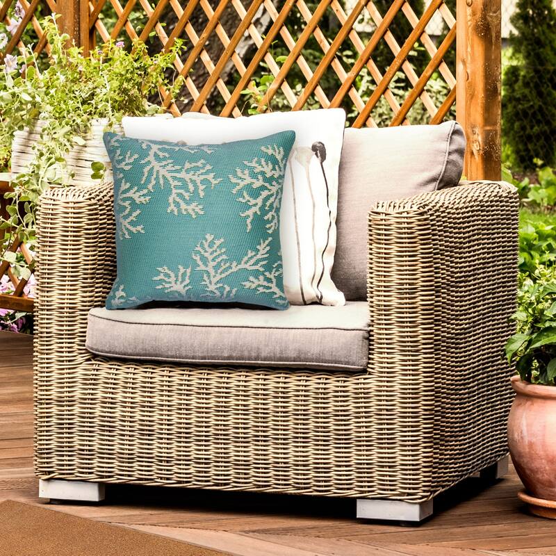 Liora Manne Marina Coral Edge Indoor/Outdoor Pillow