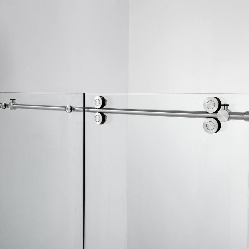 Villena 60" W x 58" H Single Sliding Frameless Tub Door