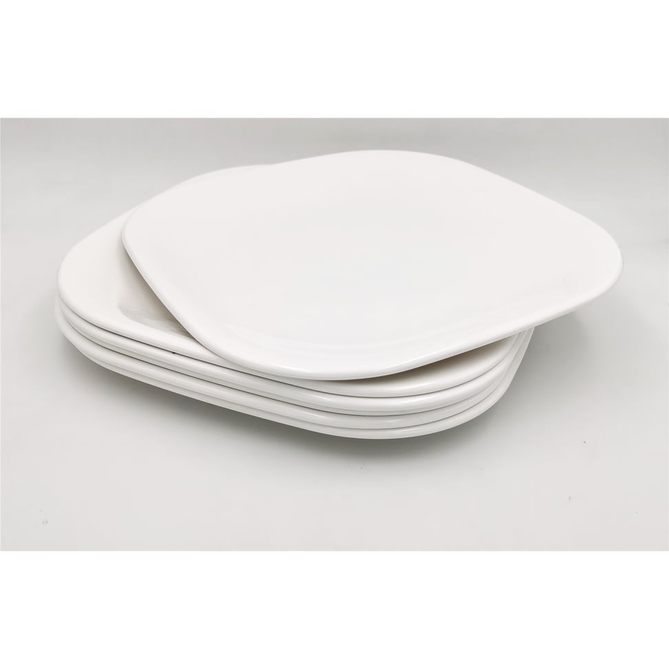 White square deals plates set