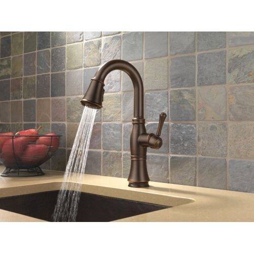 Shop Delta 9997t Dst Cassidy Pull Down Bar Faucet With Touch