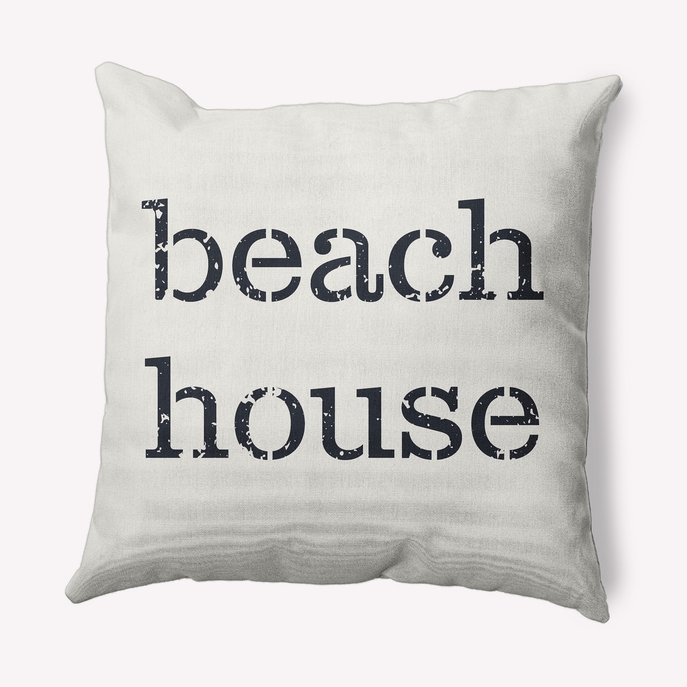 Beach House Nautical Indoor/Outdoor Throw Pillow
