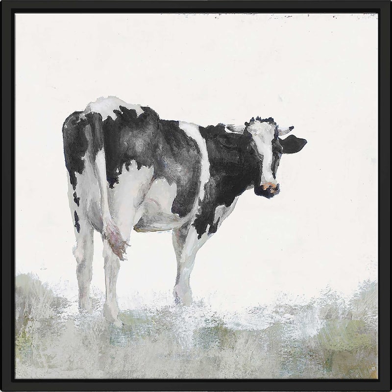 "Posing Cow" Print on Floating Canvas