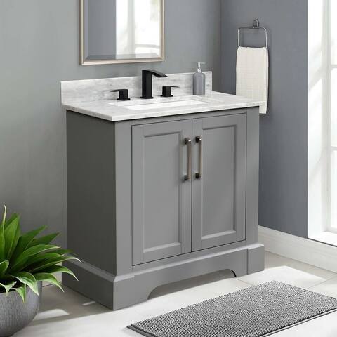 30" Single Solid Wood Bathroom Vanity Set, with Drawers