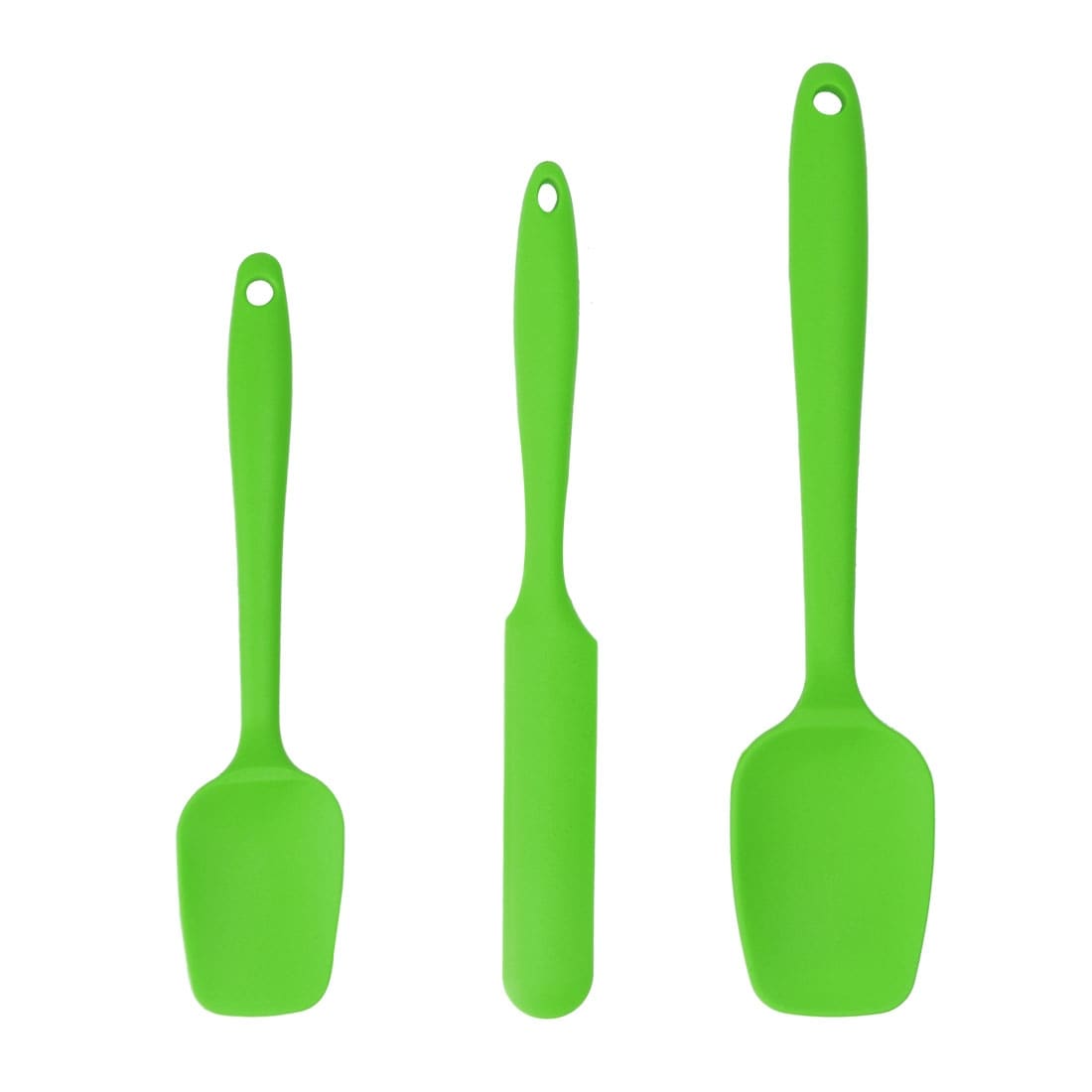Unique Bargains Kitchen Tong Set Silicone Tips Non-Stick Cooking Tongs 3Pcs  Green