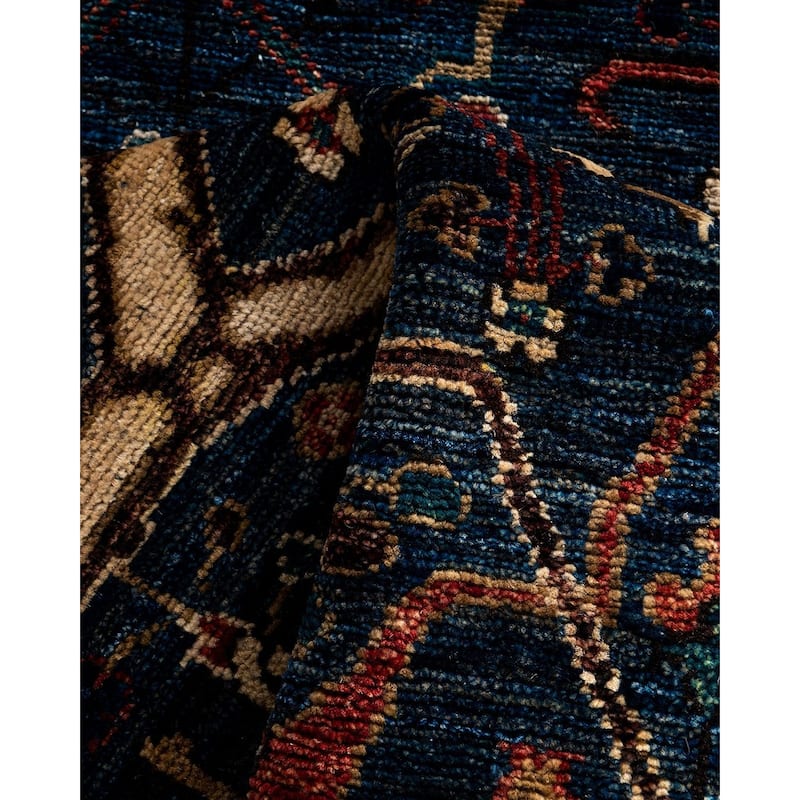 Serapi One-of-a-Kind Hand-Knotted Runner Rug - Blue, 2' 8" x 10' 4" - 2' 8" x 10' 4"