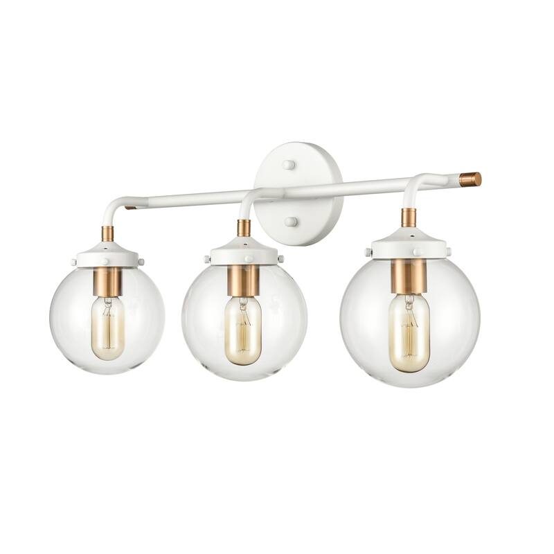 Elk Home Boudreaux Matte White With Clear Glass Vanity Light