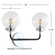 preview thumbnail 68 of 154, JONATHAN Y Bevin Contemporary Transitional Iron/Glass LED Vanity Light