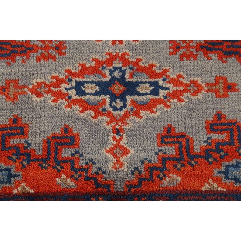 Gray Viss Indian Runner Rug Handmade Wool Carpet - 2'8"x 10'0"
