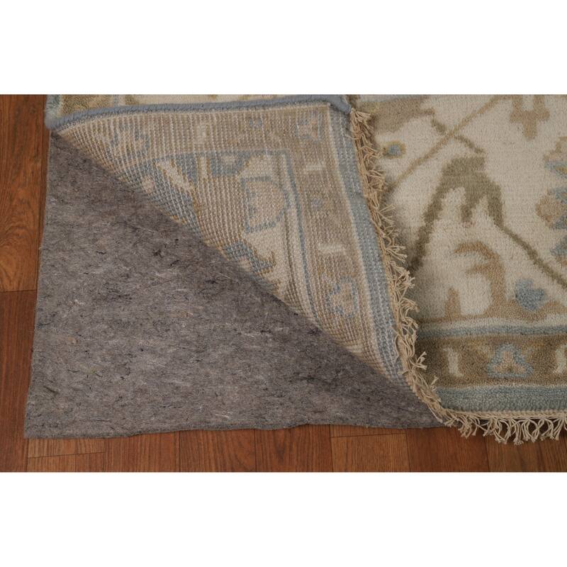 Floral Oushak Indian Area Rug Hand-Knotted Oriental Wool Carpet - 8'0" x 10'2"