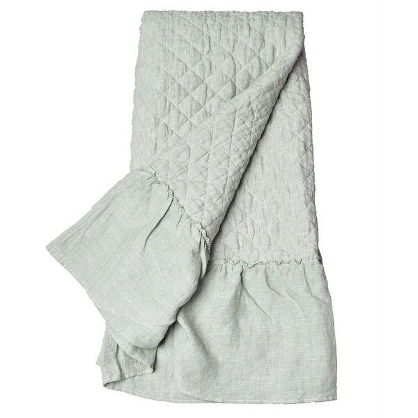 slide 1 of 1, Cassandra Ruffled Baby Quilt