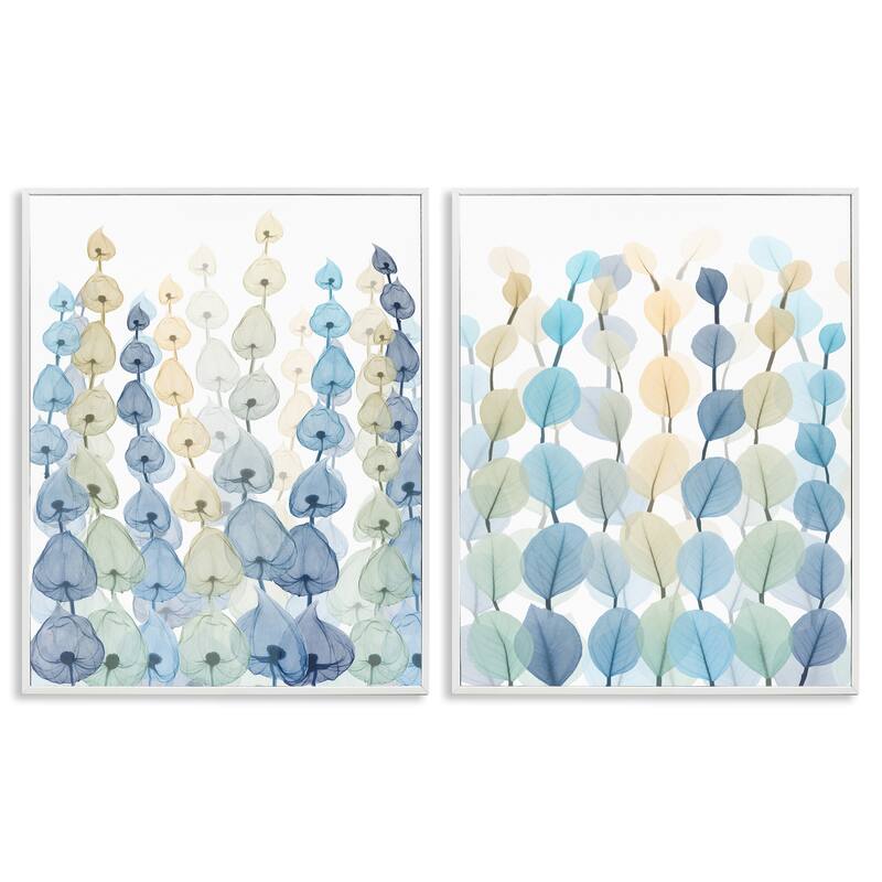 Stupell Seaweeds And Ocean Plants Blue Green Pattern Designs 2pc Multi Piece Framed Wall Art Set