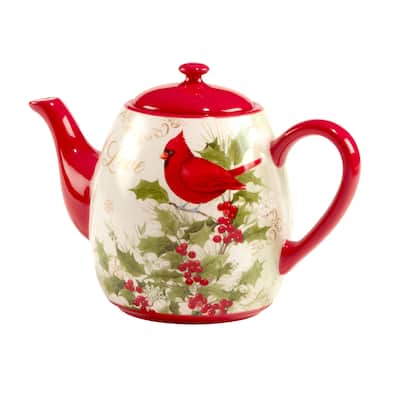 Certified International Winter's Medley Teapot, 40 oz.