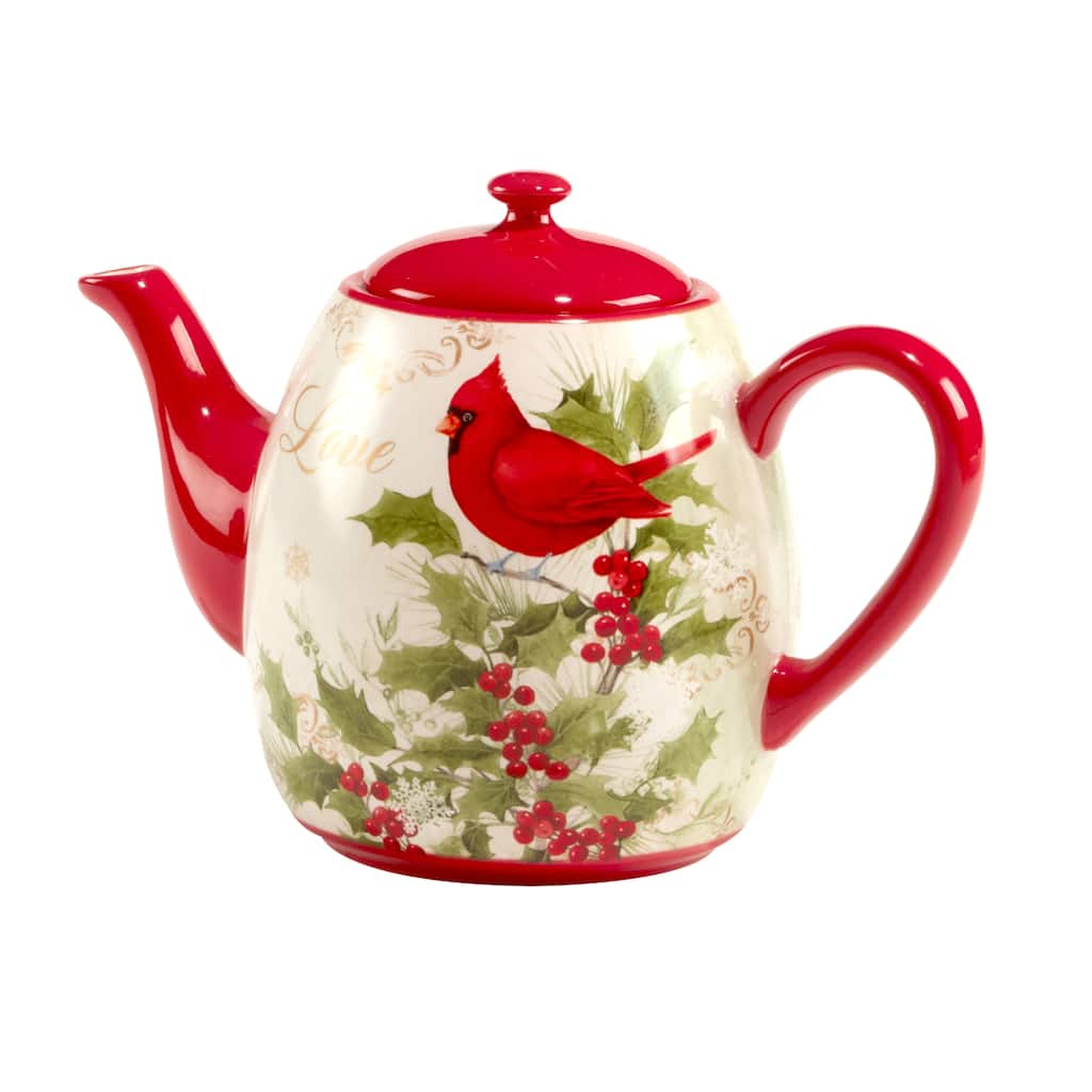 Certified International Winter's Medley Teapot, 40 oz.