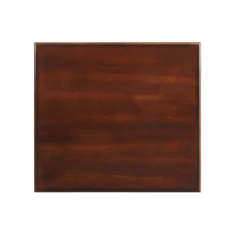 24" Rectangular Brown Wood End Table with Shelf and Drawer Walnut Finish for Bedroom or Living Room - 22''L x 24''W x 24''H