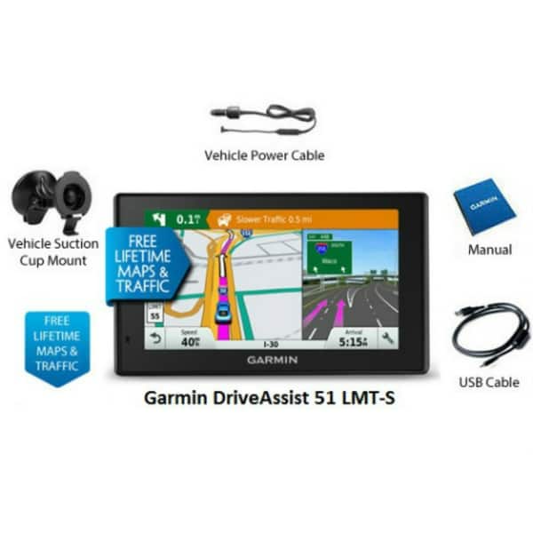 Fugtig statsminister Skal Refurbished Garmin DriveAssist 51LMT-S 5 Inch Touch Screen GPS - Black -  Overstock - 28596525