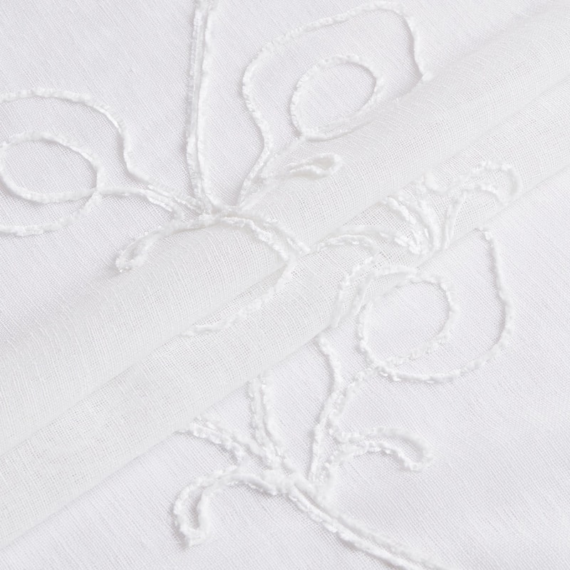 Dainty Home Stella Chenille Embroidered Shower Curtain