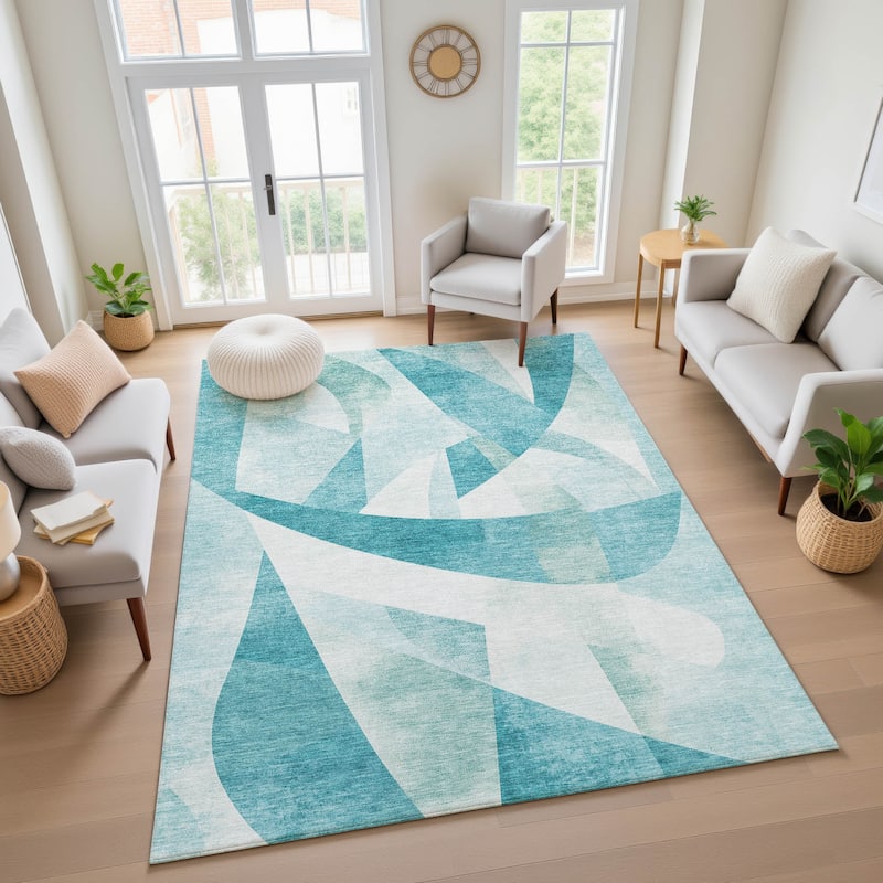 Premium Washable Super Soft Abstract Contemporary Mayfield Rug