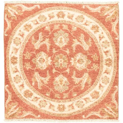 ECARPETGALLERY Hand-knotted Chobi Finest Dark Brown Wool Rug - 3'1 x 3'1