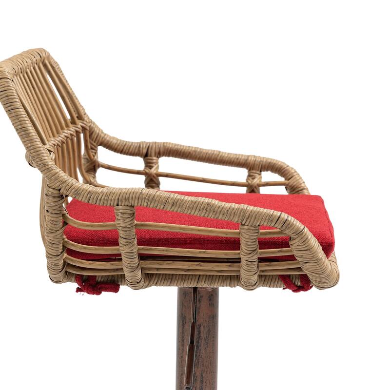 Swivel Bar Stools Set of 2 Adjustable Counter Height Chairs