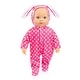 preview thumbnail 2 of 3, Bayer: Anna First Words Baby Doll - 15" Bunny Pink & White Polka Dot Onesie - Speaks & Open/Closes Eyes, Pacifier & Bottle