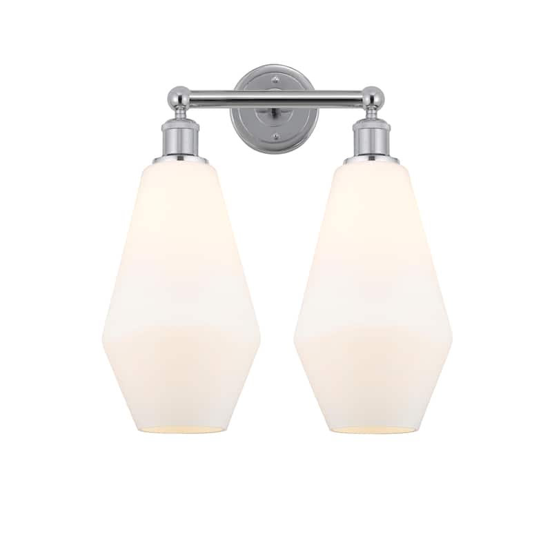 Innovations Lighting Cindyrella - 2 Light 16" Bath Vanity Light - Cased Matte White/Polished Chrome