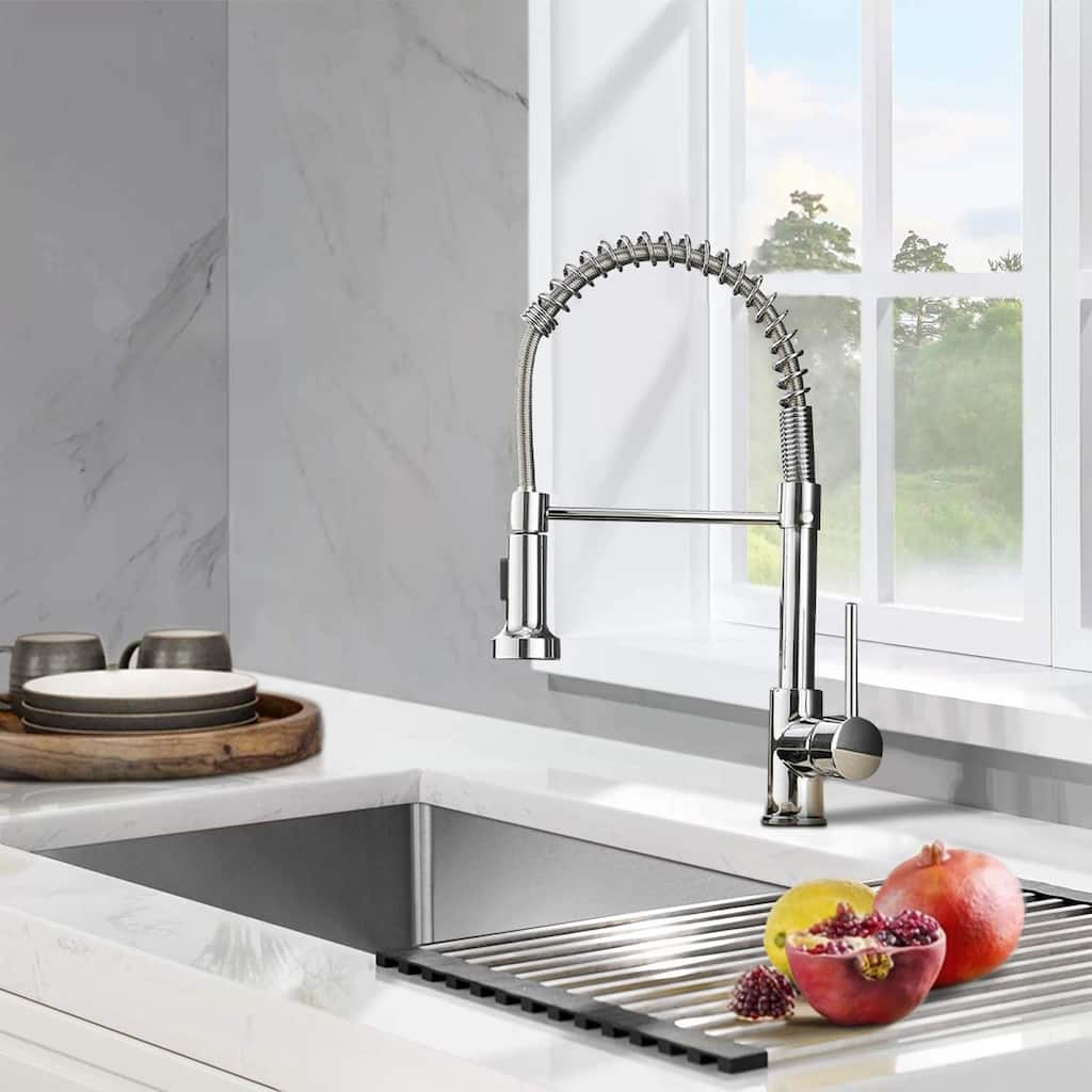 Topcraft Pulldown Spray Single Handle Kitchen Faucet