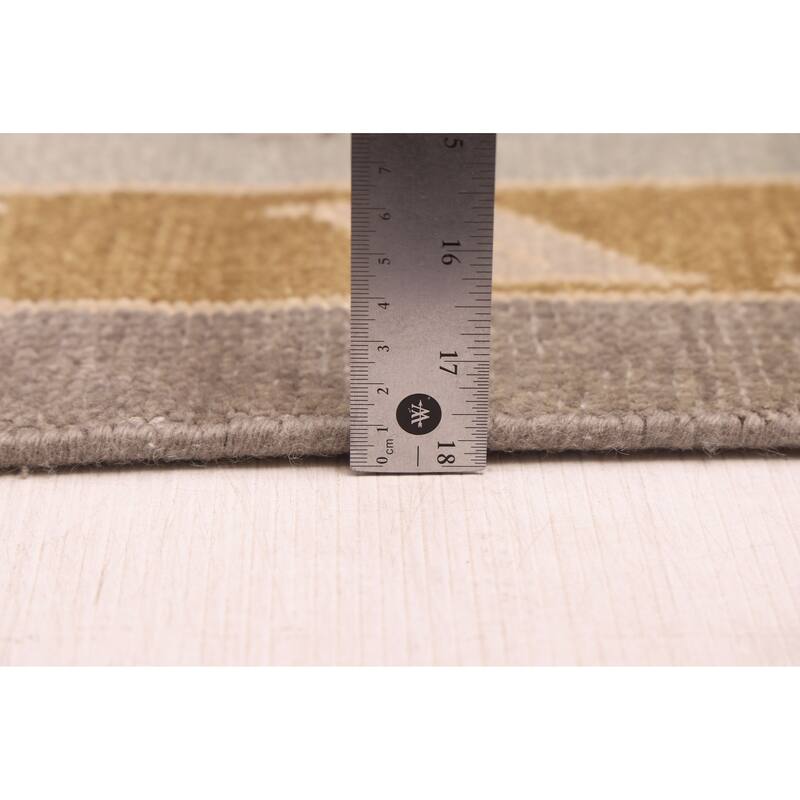 ECARPETGALLERY Hand-knotted Modern Oushak Dark Grey Wool Rug - 9'9 x 13'9