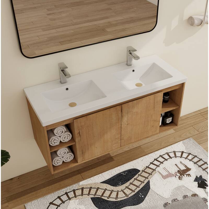 Malwee 48" Floating Bathroom Vanity with Resin Sink