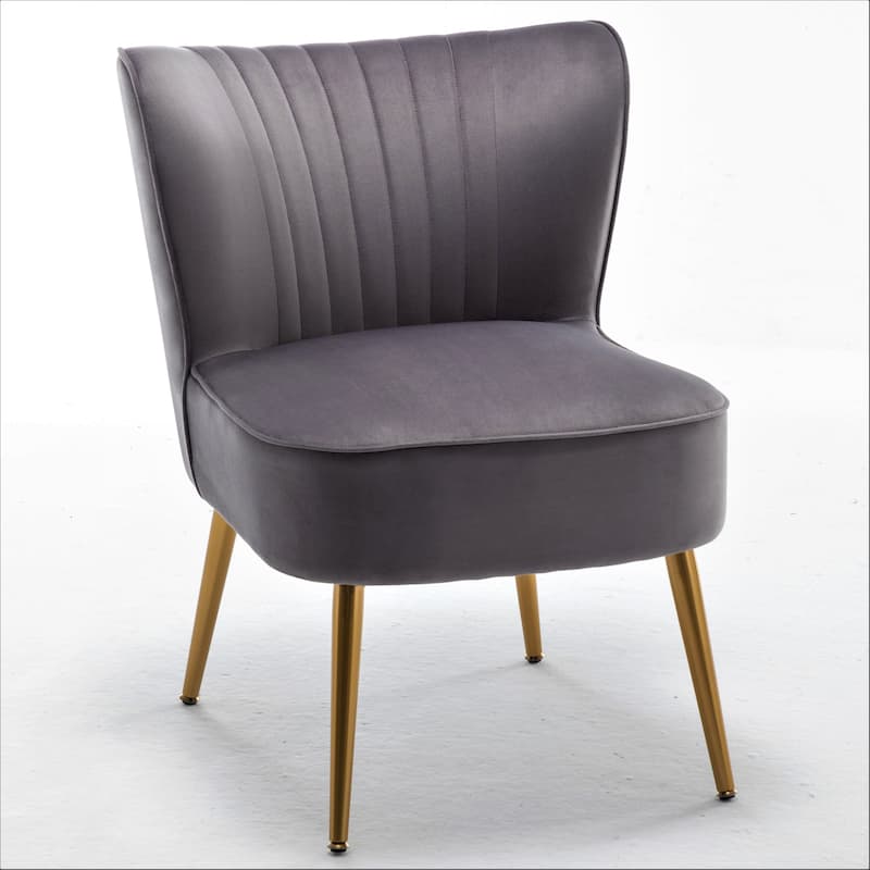 Sauter 23.2" Wide Mid-Century Modern Microfiber Accent Chair