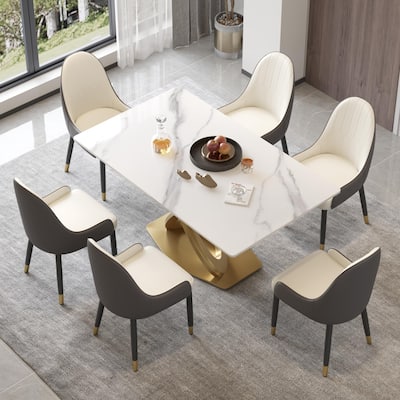 63'' Dining Table, Modern Dining Table for 6
