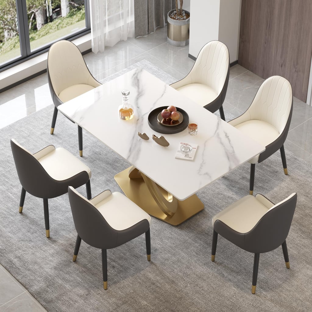 63'' Dining Table, Modern Dining Table for 6