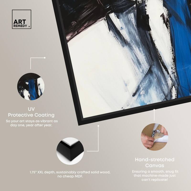 Blue Streak I Canvas by Art Remedy