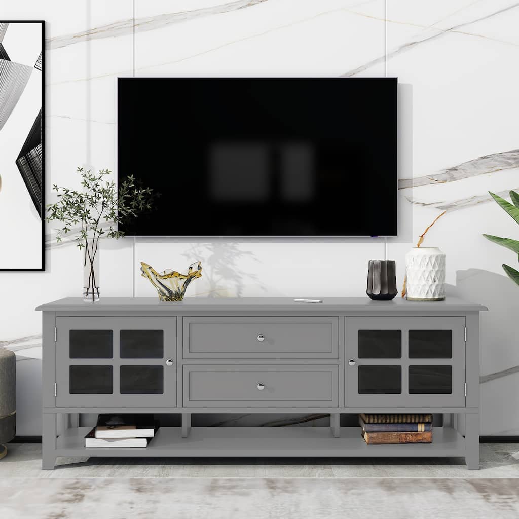 Anmytek Modern TV Stand 60 Inch Media Console Multifunctional Storage Entertainment Center for Living Room Bedroom