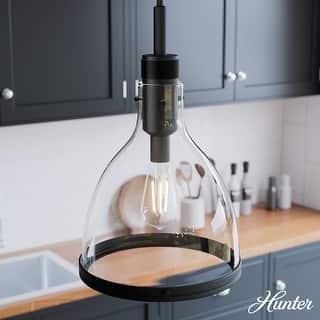 Hunter 13" Van Nuys 1 Light Pendant - Kitchen Island, Dining Room - Industrial, Modern, Transitional
