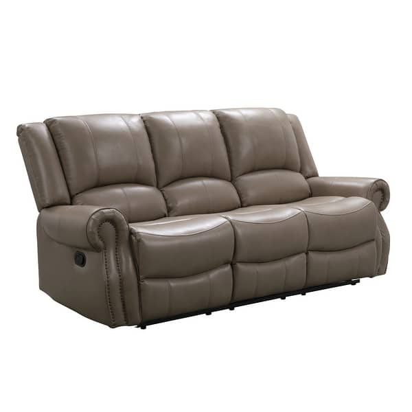 Shop Black Friday Deals On Abbyson Bradford Manual Reclining Sofa On Sale Overstock 31291224 Brown
