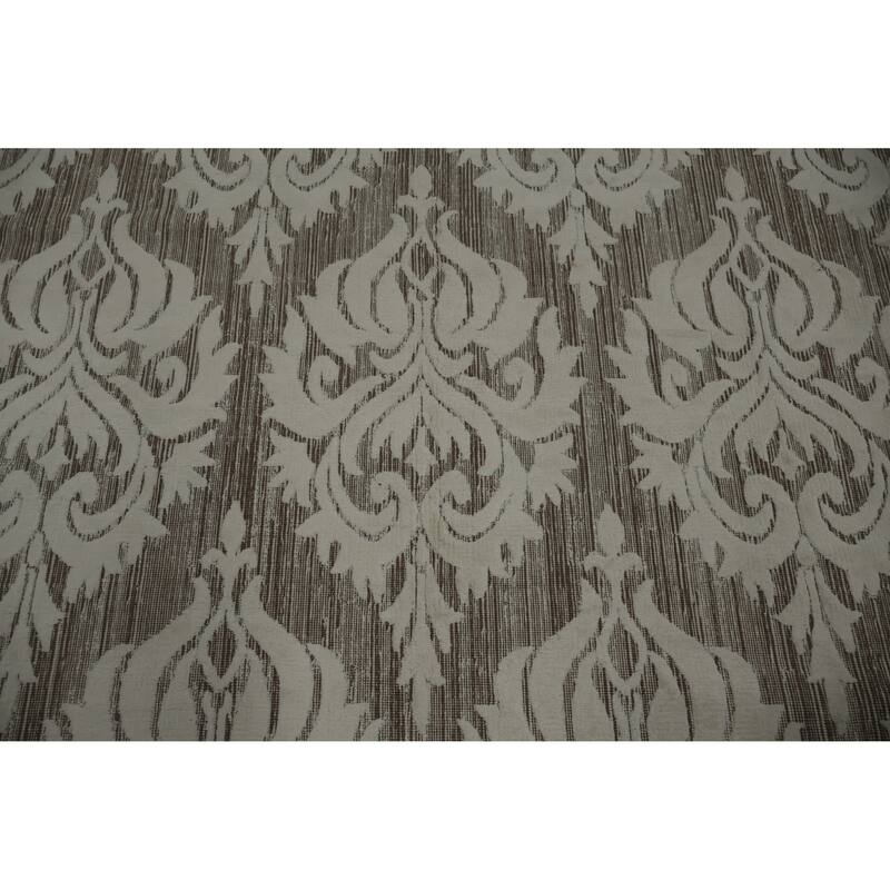 Hand Knotted Oriental 100% Wool Carpet Modern Damask Beige & Ivories Contemporary Area Rug - 8' 0'' X 5' 0''