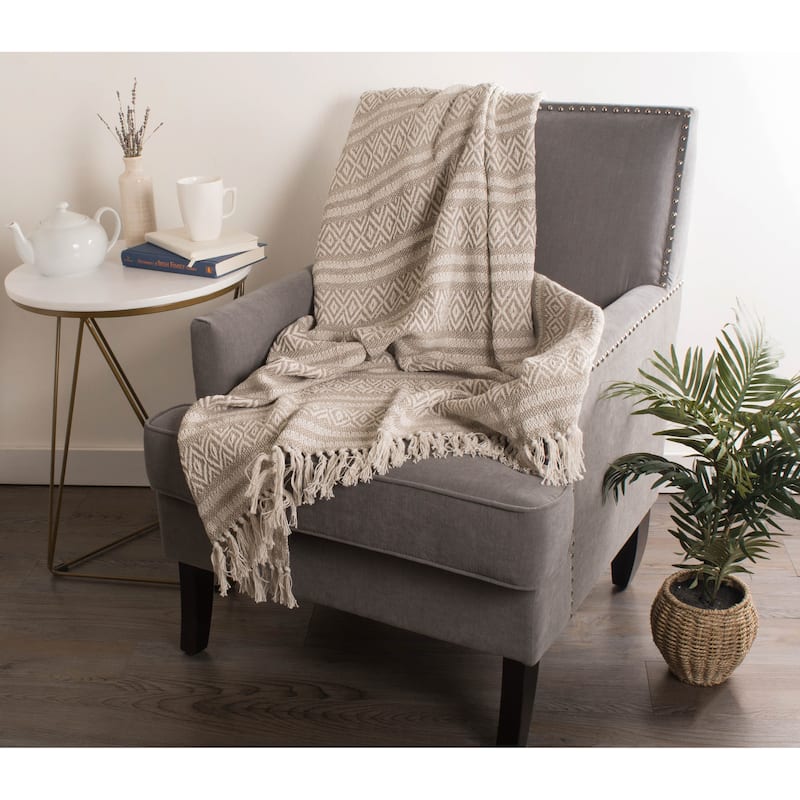 DII Slub Stripe Decorative Throw